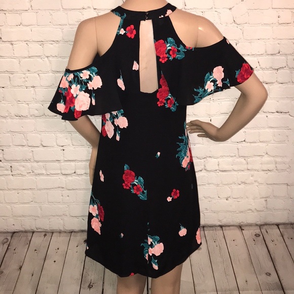 Candies cold shoulder dress roses NWT JXS - Picture 8 of 8